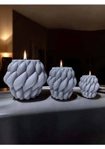 3'lü Yağmur Damlası Mum Seti, Kokuku Mum, Modern Tasarım fiyatları