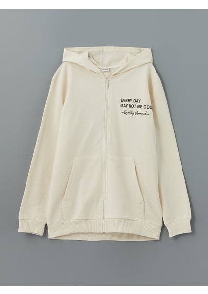 Yeni Sezon Kapusonlu Erkek Cocuk Fermuarli Sweatshirt - S59211Z4