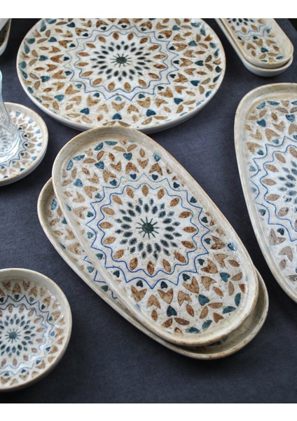 29 Parça Porselen Kahvaltı Takımı 6 Kişilik Kahvaltılık Servis Seti-Ephesus