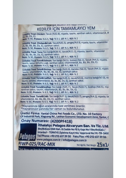 8 Çeşitli Sıvı Kedi Ödül Maması 14 gr x 8 Adet SK:09.2026 fiyatları