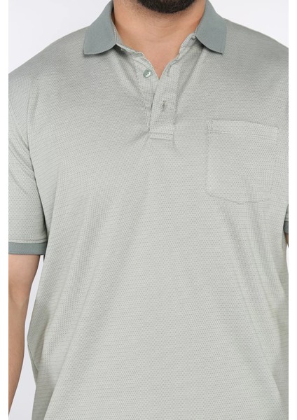 Erkek Polo Yaka Tek Cepli Desenli Tişört P-00015832 fırsatları