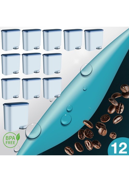 Pure Kafe Ph012 - Philips Saeco Aquaclean Için 12 Adet Kahve Makinesi Su Filtresi