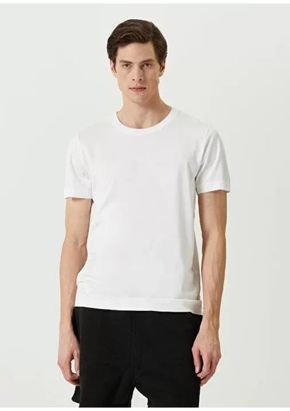 Unisex Basic Bisiklet Yaka Regular T-Shirt - Beyaz indirimleri
