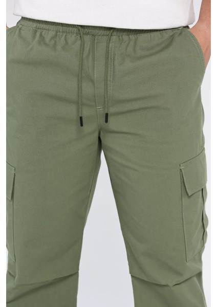 Erkek Bel Bağcıklı Kargo Cepli Pantolon P-00015054