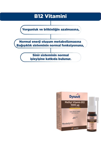 Methyl Vitamin B12 1000 mcg 10 ml Dilaltı Sprey B12 Vitamini fırsatları
