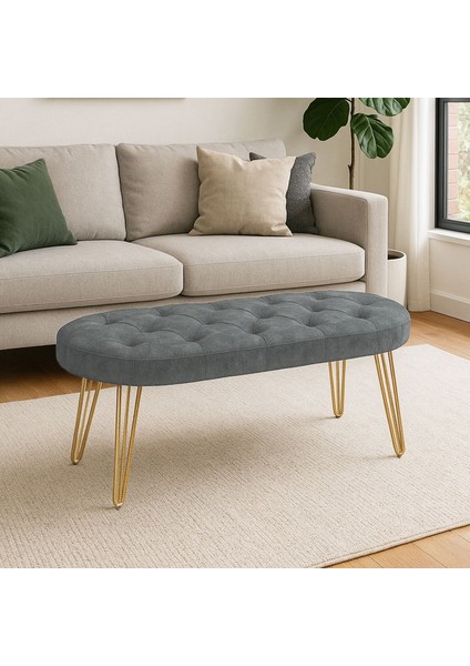 Louca Bench Gri Gold ZN139-2