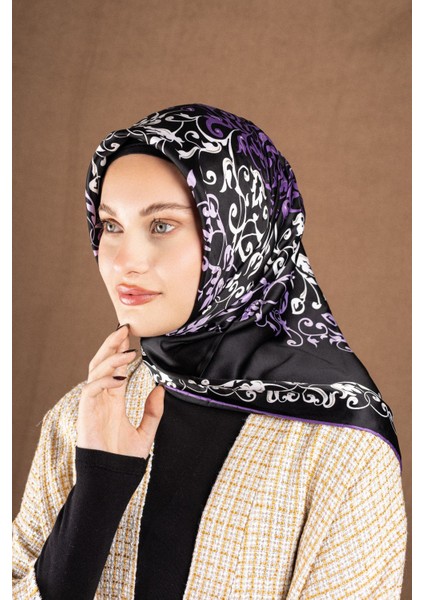 Varaklı Saten Eşarp Koleksiyonu Ebat 95 x 95