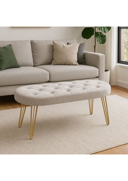 Louca Bench, Kırık Beyaz Gold