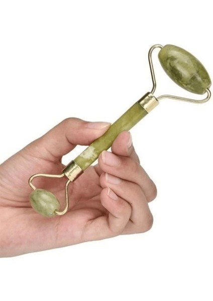 Renkli Yeşim Taşı Çift Taraflı Cilt Masaj Aleti (Lisinya)