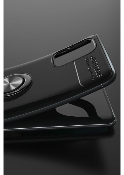 Samsung Galaxy A71 Kılıf Range Yüzüklü Silikon - Siyah-Mavi Svlrs indirimleri