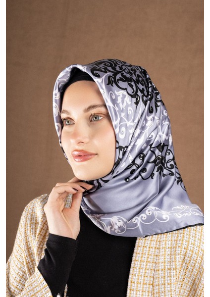 Varaklı Saten Eşarp Koleksiyonu Ebat 95 x 95