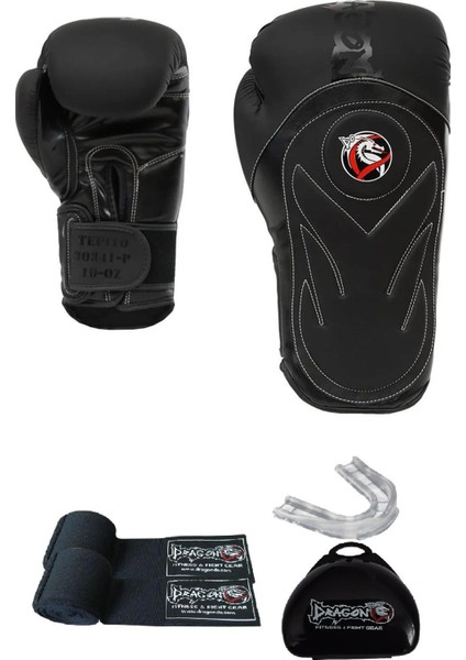Tepito Siyah Mat Boks, Kıck Boks, Muay Thai Dragon Boks Eldiveni, Boxing Gloves, Gifttoom