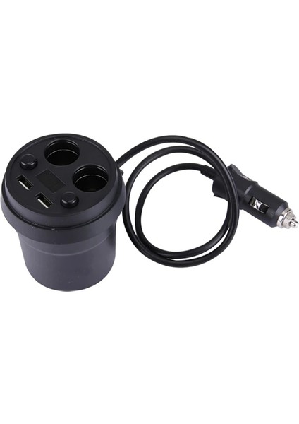 Ally Car Cup Cift USB Dijital Gostergeli Araç ŞARJI-(5775) - NTR6610-9136