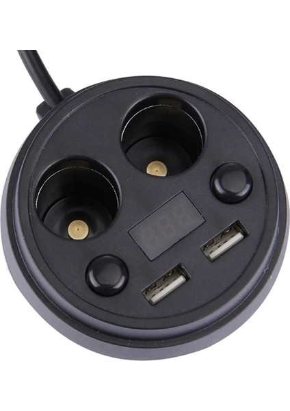 Ally Car Cup Cift USB Dijital Gostergeli Araç ŞARJI-(5775) - NTR6610-9136 modelleri