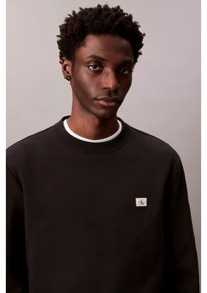 Erkek Ls Eu 350TERRY Badge Sweatshirt - Siyah fiyatları