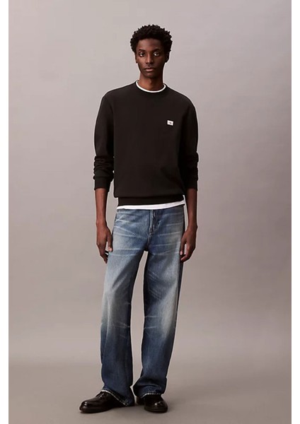 Erkek Ls Eu 350TERRY Badge Sweatshirt - Siyah modelleri