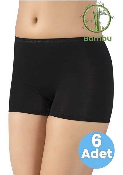 Kadın 6'lı Bambu Iz Yapmaz Boxer Şort Külot modelleri