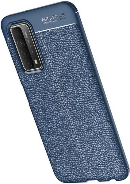 Huawei P Smart 2021 Uyumlu Deri Görünümlü Kılıf