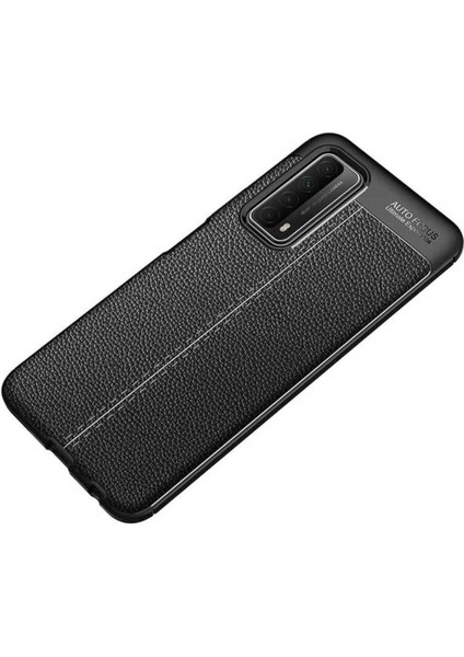 Huawei P Smart 2021 Uyumlu Deri Görünümlü Kılıf