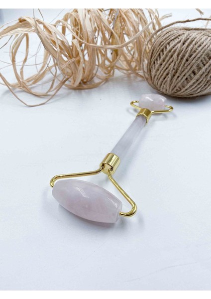 Pembe Kuvars Taşı Doğal Yüz Masaj Rollerı, Güzellik ve Bakım Için Harika Seçenek