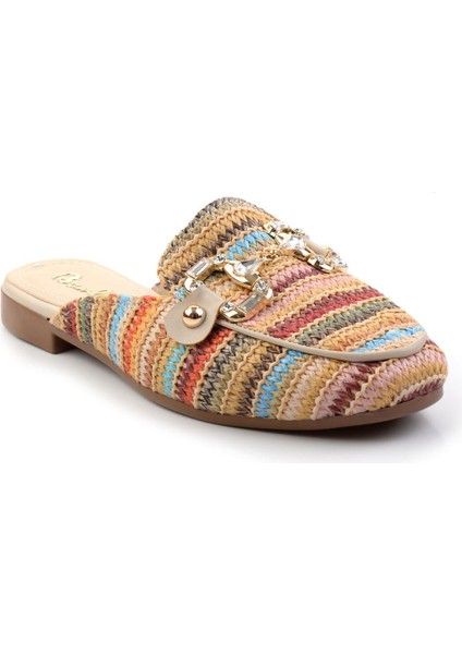Bej Çok Renkli Kadın Terlik K04688001828 modelleri