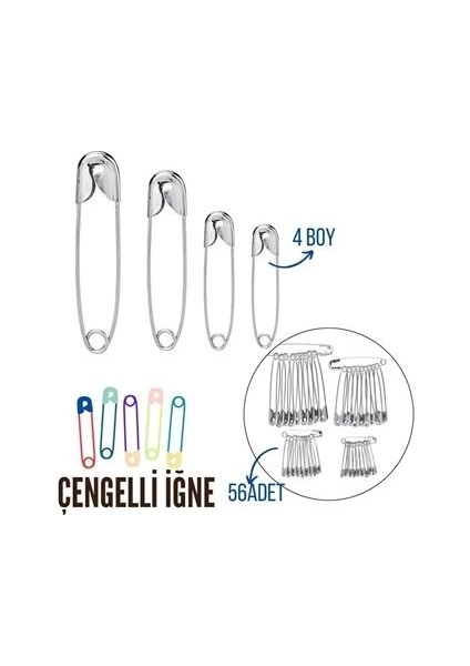 Çengelli Iğne 4 Boy 56 Adet fiyatları