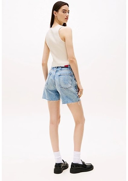 Kadın Ribbed Slim Racerback T-Shirt - Ekru modelleri