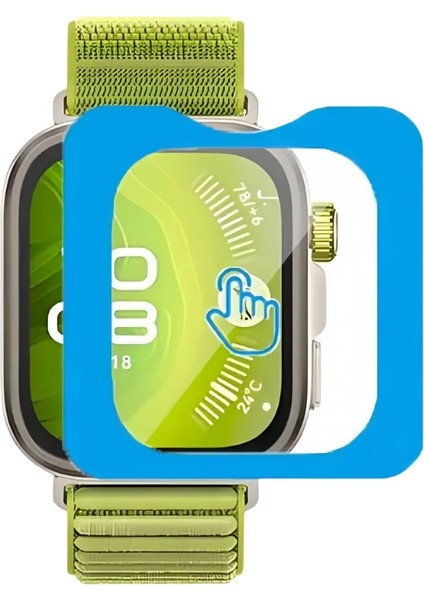 Huawei Watch Fit 4 Pro Uyumlu Ekran Koruyucu Kolay Uygulanabilir Aparatlı Temperli Cam Koruyucu