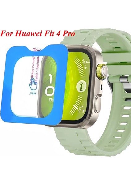 Huawei Watch Fit 4 Pro Uyumlu Ekran Koruyucu Kolay Uygulanabilir Aparatlı Temperli Cam Koruyucu