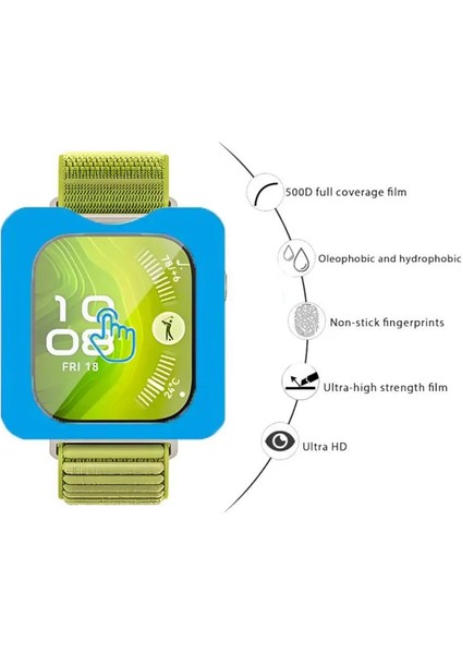 Huawei Watch Fit 4 Pro Uyumlu Ekran Koruyucu Kolay Uygulanabilir Aparatlı Temperli Cam Koruyucu