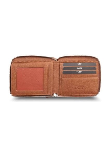 Hakiki Deri Retro Fermuarlı Taba Erkek Cüzdanı (T54) fiyatları