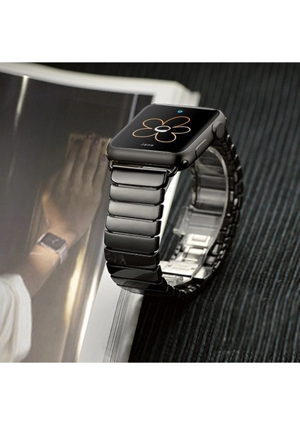 Ally Apple Watch 7-8 41MM 6-5-4 40MM Kayış Kordon Seramik Metal 3-2-1 38MM-(5775) - NTR7484-8292 fırsatları