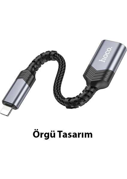 Hoco UA24 Dişi USB To Erkek iPhone Lightning Dönüştürücü 2.0 CONVERTER-(5775) - NTR9923-3663 modelleri