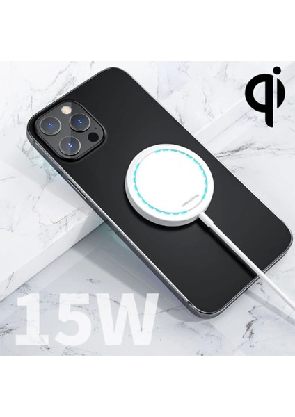 Wekome Magsafe 15W Ultra Ince Mıknatıslı Kablosuz Wireless ŞARJ-(5775) - NTR1068-9303