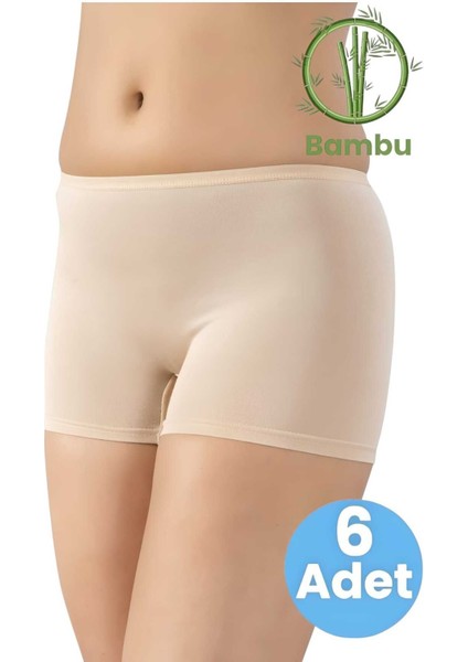 Kadın 6'lı Bambu Iz Yapmaz Boxer Şort Külot modelleri
