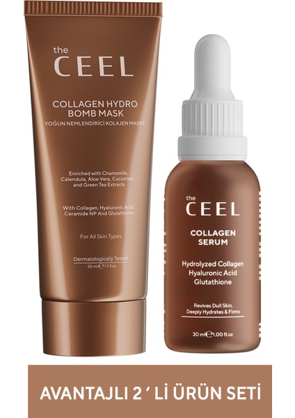 Ikili Kolajen Seti | Kolajen Maske ve Serum | Cilt Canlandırıcı Bakım