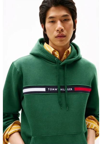 Erkek Th Chest Logo Drawstring Sweatshirt - Yeşil fırsatları