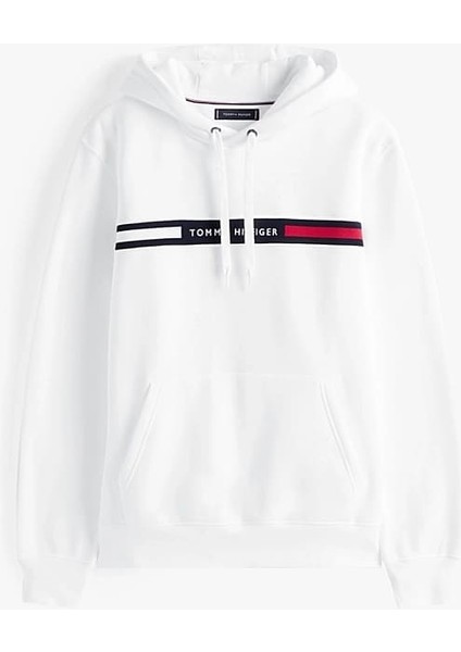 Erkek Th Chest Logo Drawstring Sweatshirt - Beyaz indirimleri
