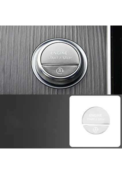 One Key Start Far El Freni Kapı Düğmesi Gümüş Sticker (Yurt Dışından)