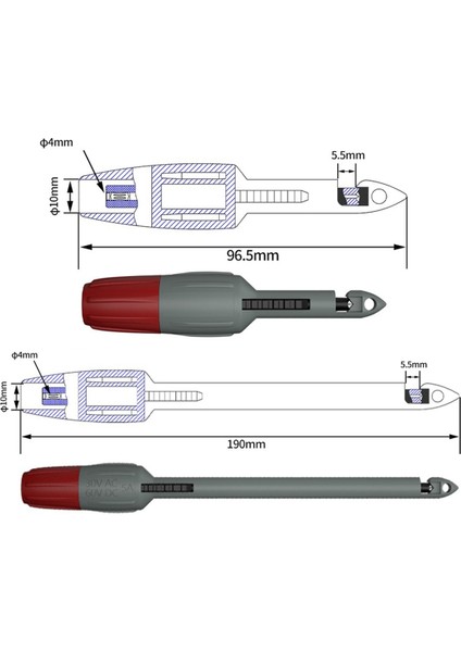 Güç Test Kiti Diş Açma Probu Yalıtımlı Tel Diş Açma Klipsi Kiti A (Yurt Dışından)