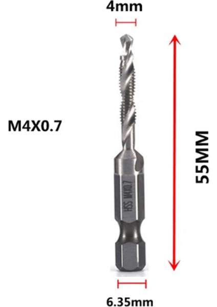 M4X0.7MM Yüksek Hızlı Çelik 4341 Titanyum Kaplamalı Kompozit Kılavuz Matkap (Yurt Dışından)