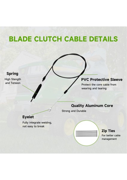 2 Paket 532435111 YS4500 YT4000 Için Debriyaj Kablosu (Yurt Dışından) modelleri