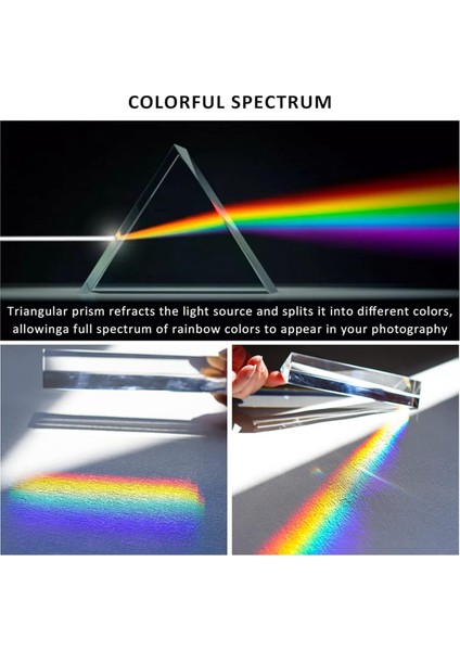 Fotoğrafçılık Için 2 Adet 6 Inç Kristal Optik Cam Üçgen Prizma (Yurt Dışından) fiyatları
