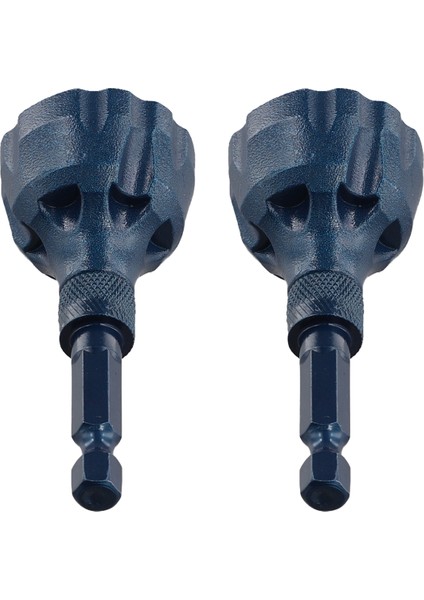 2 Adet Tungsten Karbür Çapak Alma Dış Pah Kırma Aleti (Mavi) (Yurt Dışından)