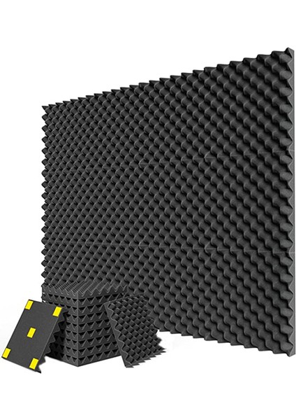 12 Paket Akustik Köpük 1INX12INX12IN Yüksek Yoğunluklu, Hızlı Iyileşen Levha (Yurt Dışından)