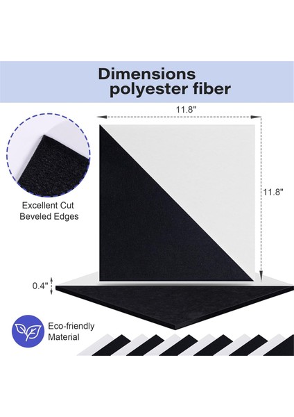 24 Paket Ses Geçirmez Duvar Panelleri, Kendinden Yapışkanlı Ses Emici, (Yurt Dışından) fiyatları