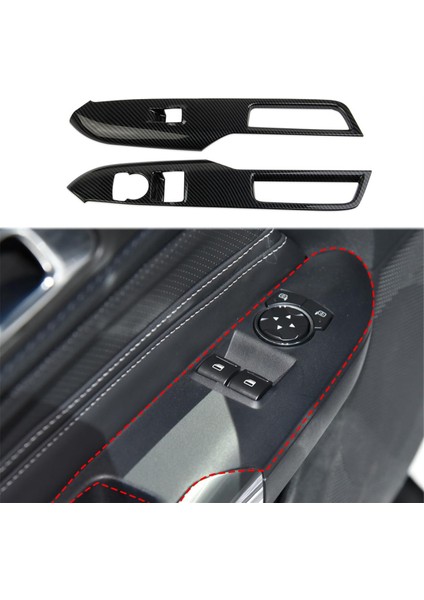 Kapı Pencere Kaldırma Anahtarı Paneli Kapak Döşemesi 2024 Karbon Fiber Için (Yurt Dışından)