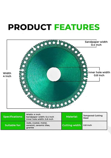 Açı Taşlama Makinesi Için Yıkılmaz Kesme Diski (3 Adet) (Yurt Dışından) fırsatları