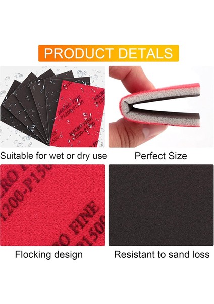 320-3000 Grit Zımpara Süngeri Seti, Ince Köpük Zımpara Pedleri (Yurt Dışından) modelleri