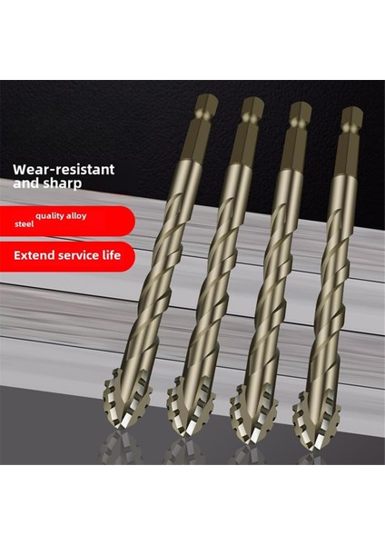 Dört Kanallı Testere Dişli Eksantrik Matkap Ucu, Çok Işlevli Matkap Ucu Seti (Yurt Dışından) fırsatları